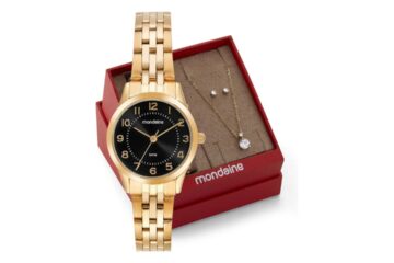 Kit Relógio Mondaine Feminino 32796LPMKDE2K1 Dourado e Preto Vale a Pena Review Completo