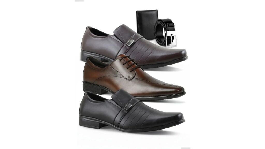 Onde Comprar Kit 3 Pares de Sapatos Sociais Masculinos Mais Barato Descubra se Vale a Pena