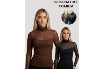 Review Completo da Blusa Tule Feminina Manga Longa Segunda Pele Premium